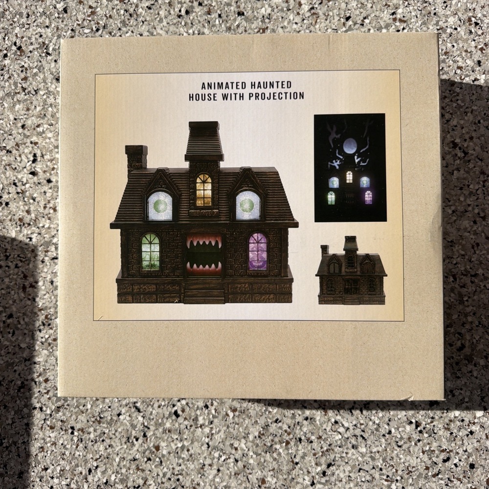 Animated Haunted House with Projection Cracker Barrel